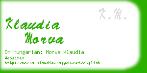 klaudia morva business card